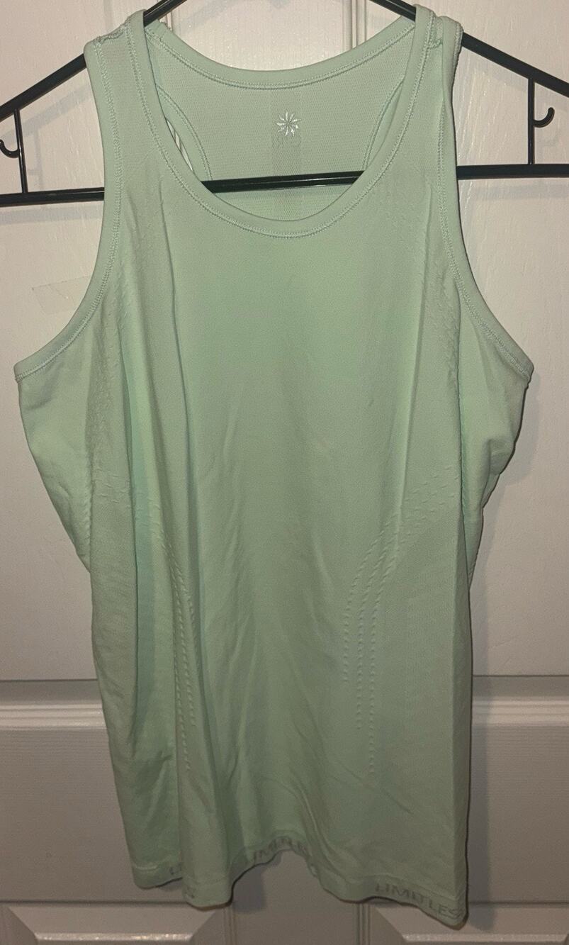 AthletaGirl Limitless Racerback Tank Top Mint Green Size 16 Fits Women XS/S